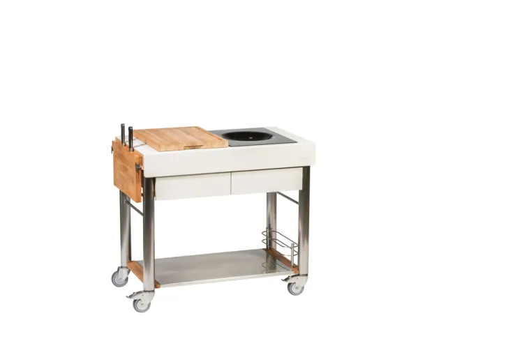 Outdoork�che INDU+ �ServeBoy Duo� K�chentrolley Set Wok + Schneidebrett